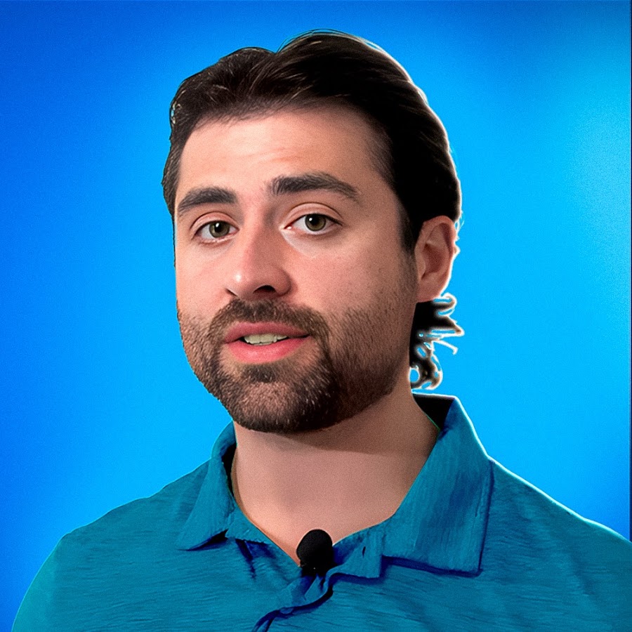 Connor Murray speaking against a blue background